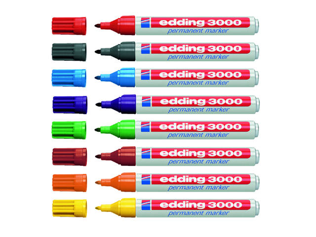 Viltstift edding 3000 rond 1.5-3mm lichtblauw 2