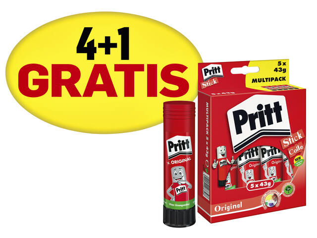 Lijmstift Pritt pk312 43gr promopack 4+1 gratis 1