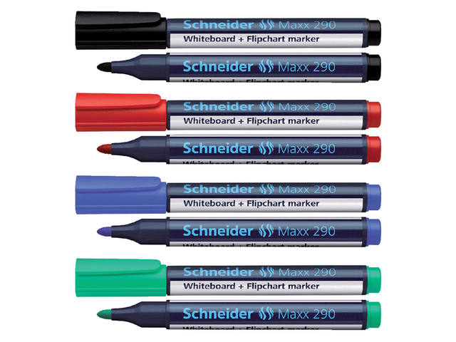 Viltstift Schneider Maxx 290 whiteboard 2-3mm rood 2